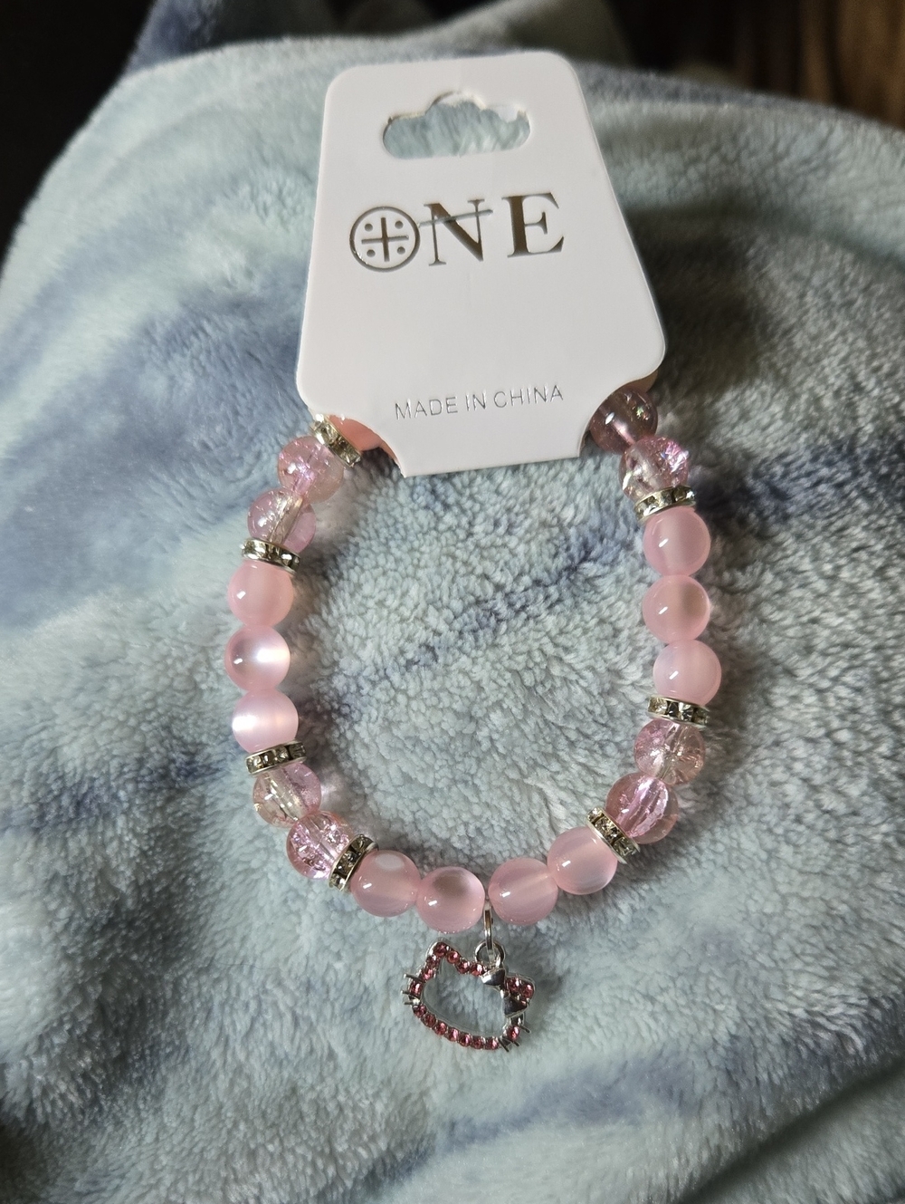 3/$10 Bundle Deals Pink Beaded Hello Kitty Charm Bracelet